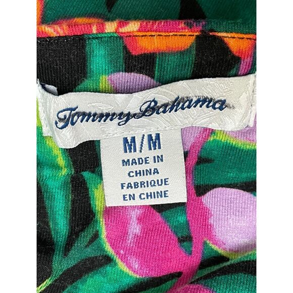 Tommy Bahama Women's M Green Dress Travel Resort Mini Halter Tropical Hawaiian - Picture 4 of 10